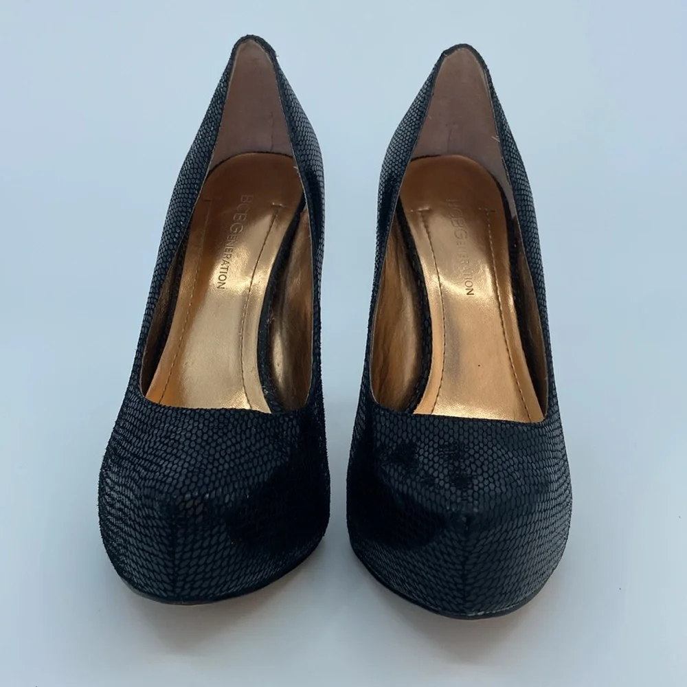 BCBG GENERATION BG-PARADE Leather Heel Shoes for WOMEN - Black - Size 6M - Picture 7 of 13